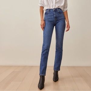 Reformation Liza Ultra High Rise Straight Jeans